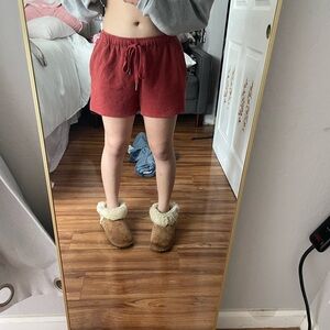 Deep orange cotton shorts with drawstring waist and side pockets #shorts